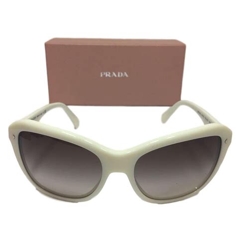 lunette prada blanche|lunettes de soleil prada.